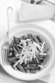 warm green asparagus with grated parmesan cheese