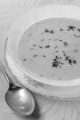 cream of mushroom soup with fresh thyme