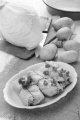 cabbage rolls filled with minced meat and rice on plate, traditional dish of many countries